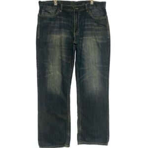 Axel Y2K Relaxed Straight Leg Denim Jean Dark Blue 38x32